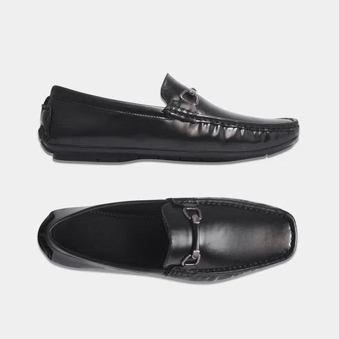 Wave Walker Forge Stylish Driving Black Loafers For Men