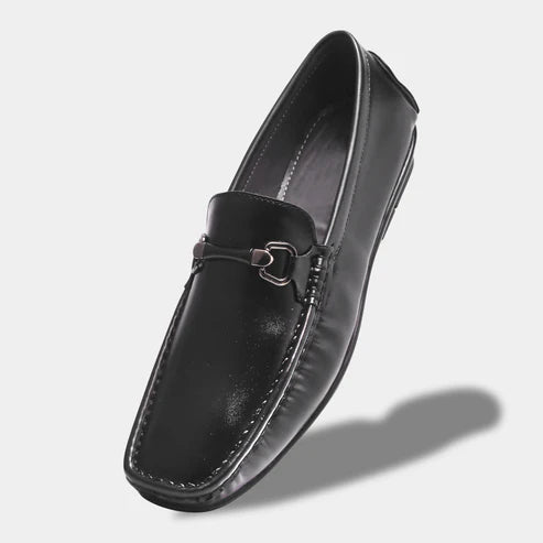 Wave Walker Forge Stylish Driving Black Loafers For Men