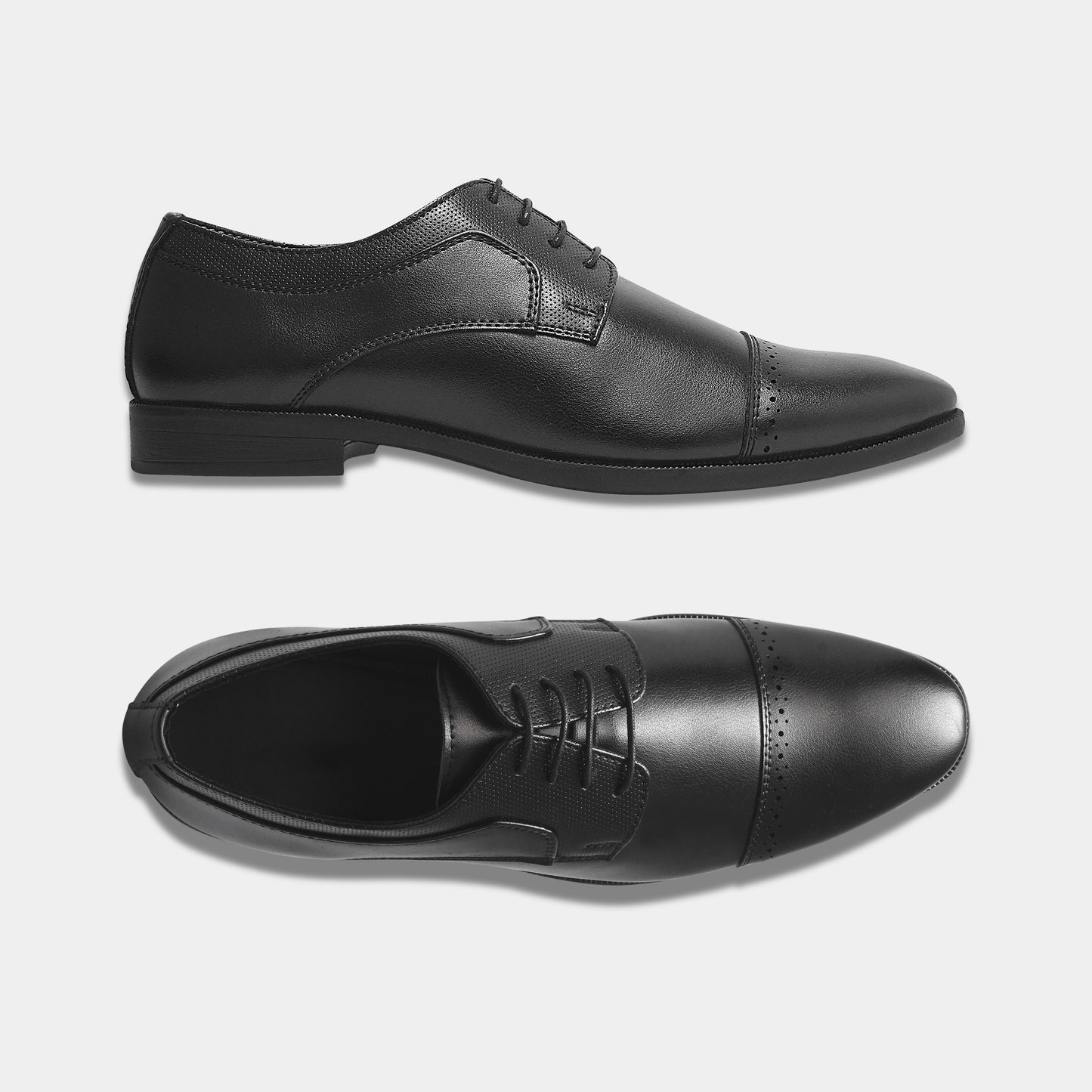 Wave Walker Grit Premium Oxford Black Shoes For Men