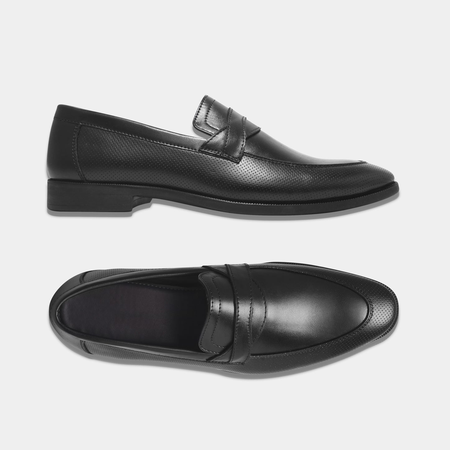 WAVEWALKER HUNTER Men Faux Leather Black Slip-On Loafers