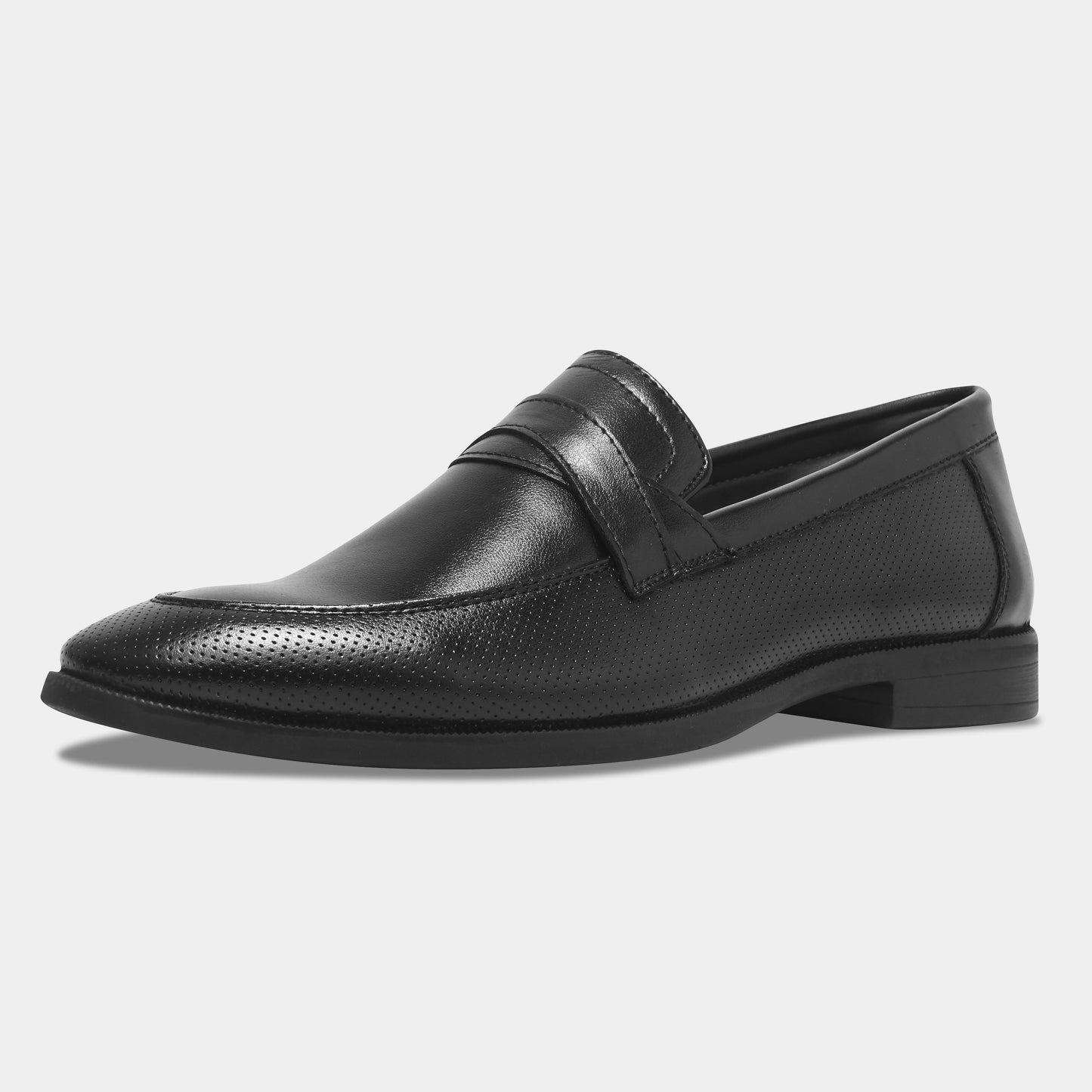 WAVEWALKER HUNTER Men Faux Leather Black Slip-On Loafers