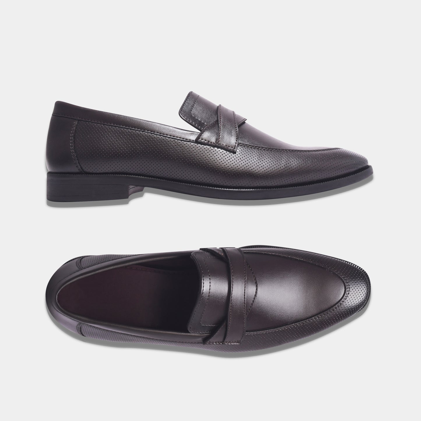WAVEWALKER HUNTER Men Faux Leather Black Slip-On Loafers