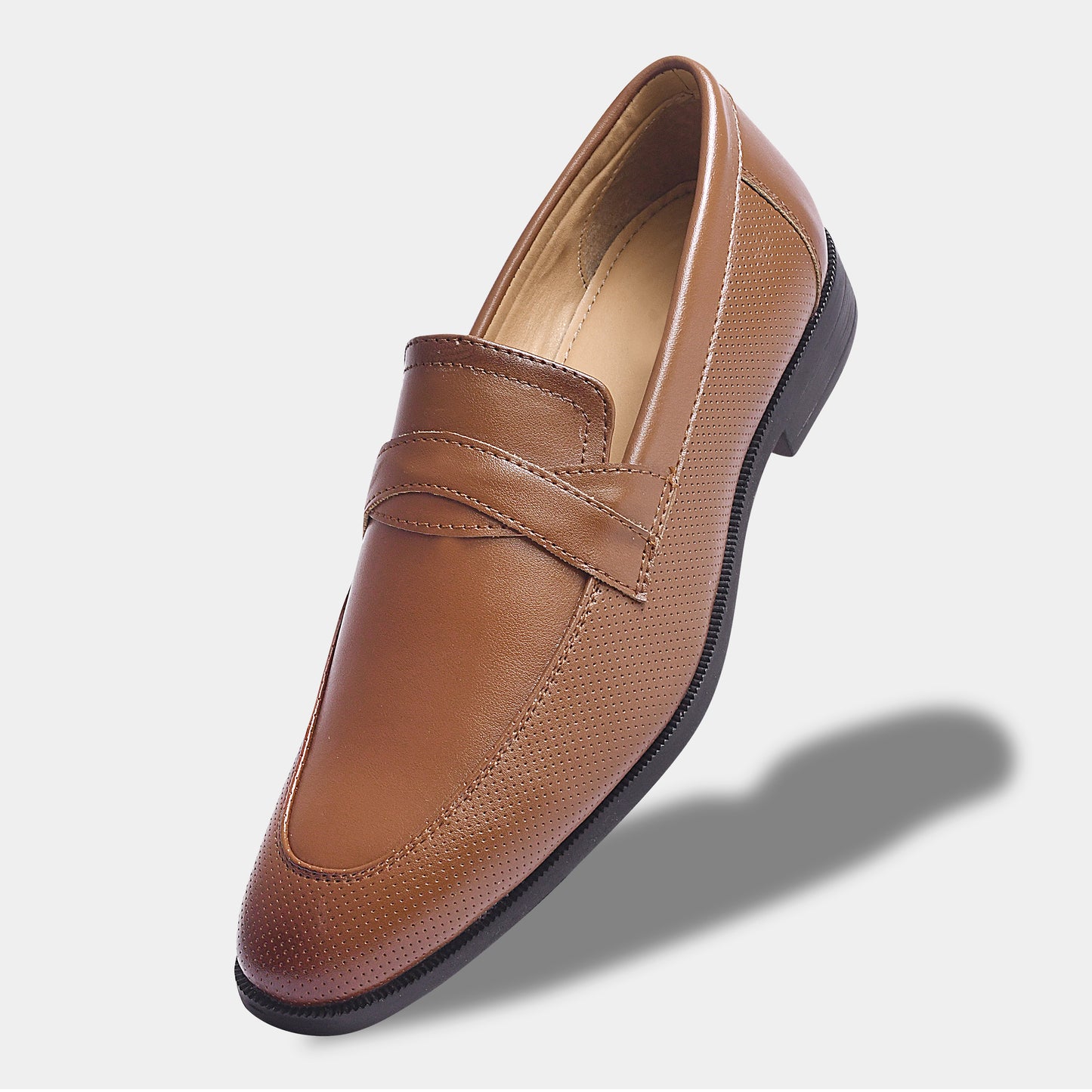 WAVEWALKER HUNTER Men Faux Leather Black Slip-On Loafers