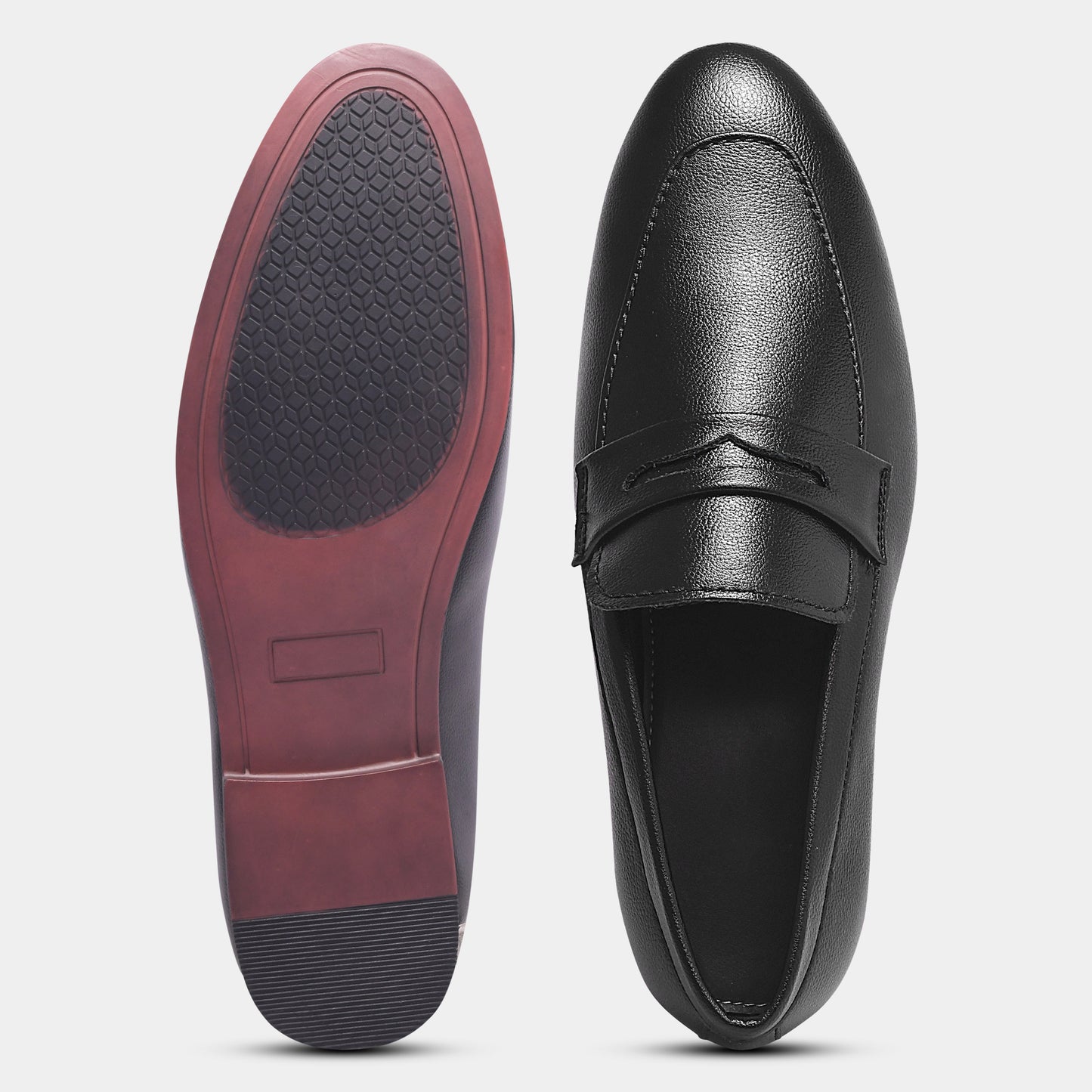 WAVEWALKER LEO Classic Dress Black Penny Loafers For Men