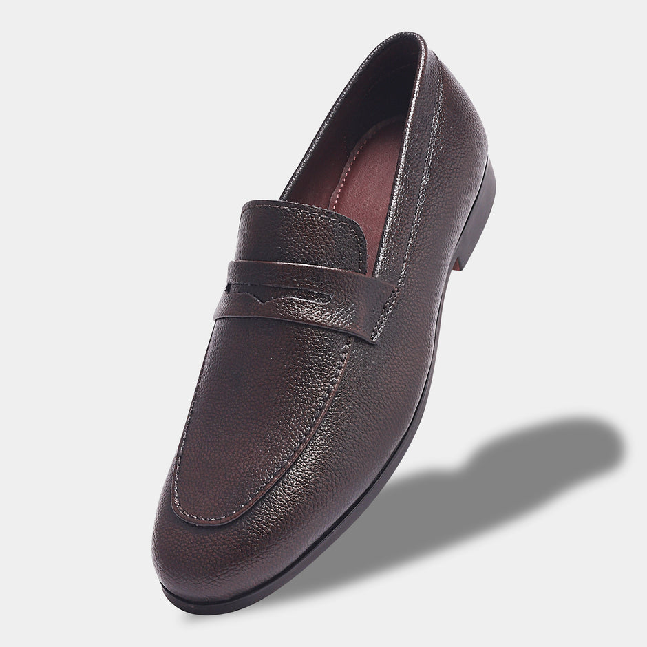 WAVEWALKER LEO Classic Dress Black Penny Loafers For Men