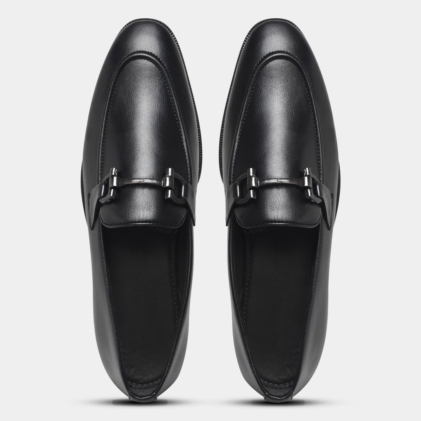 WAVEWALKER ONYX Classic Dress Black Penny Loafers For Men