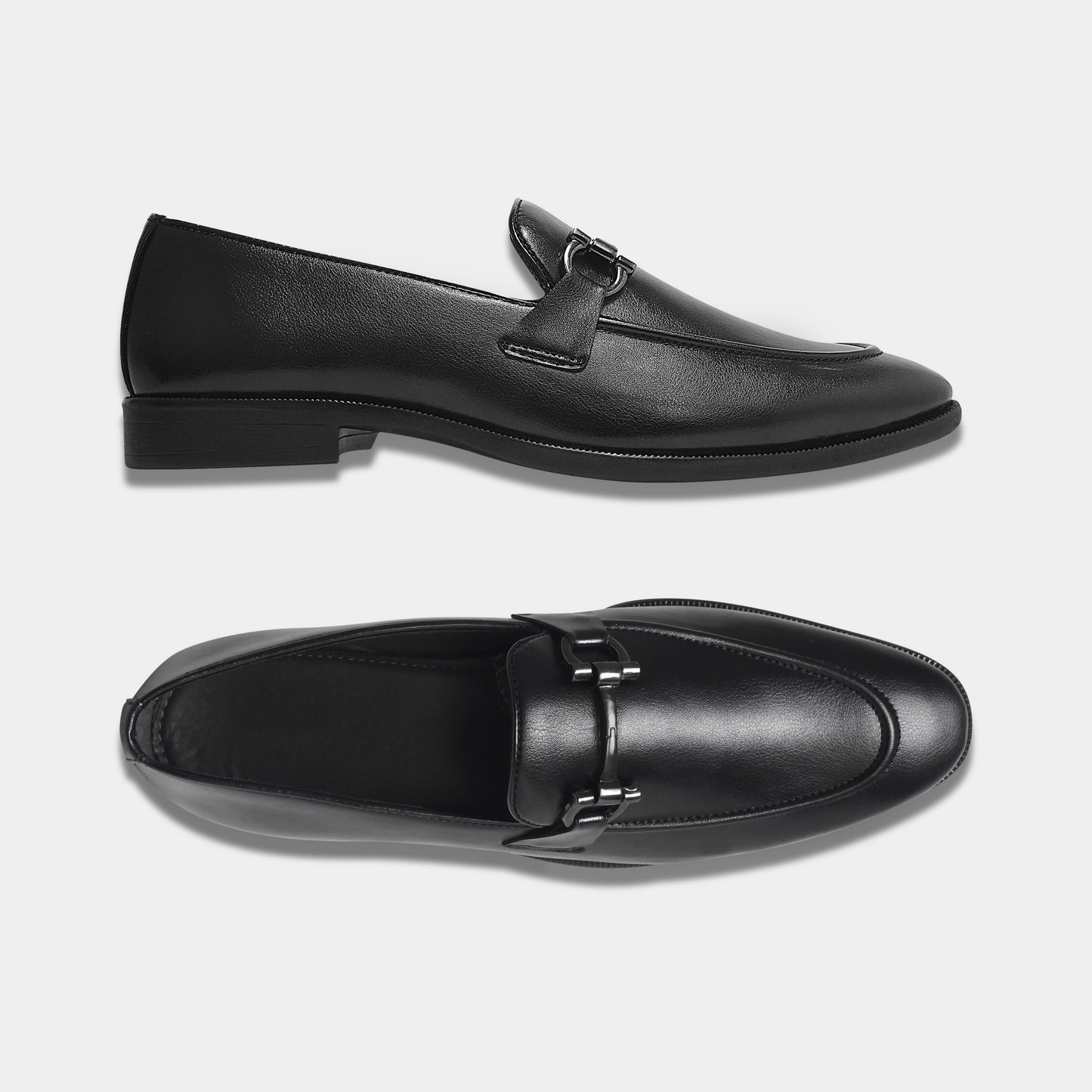 WAVEWALKER ONYX Classic Dress Black Penny Loafers For Men