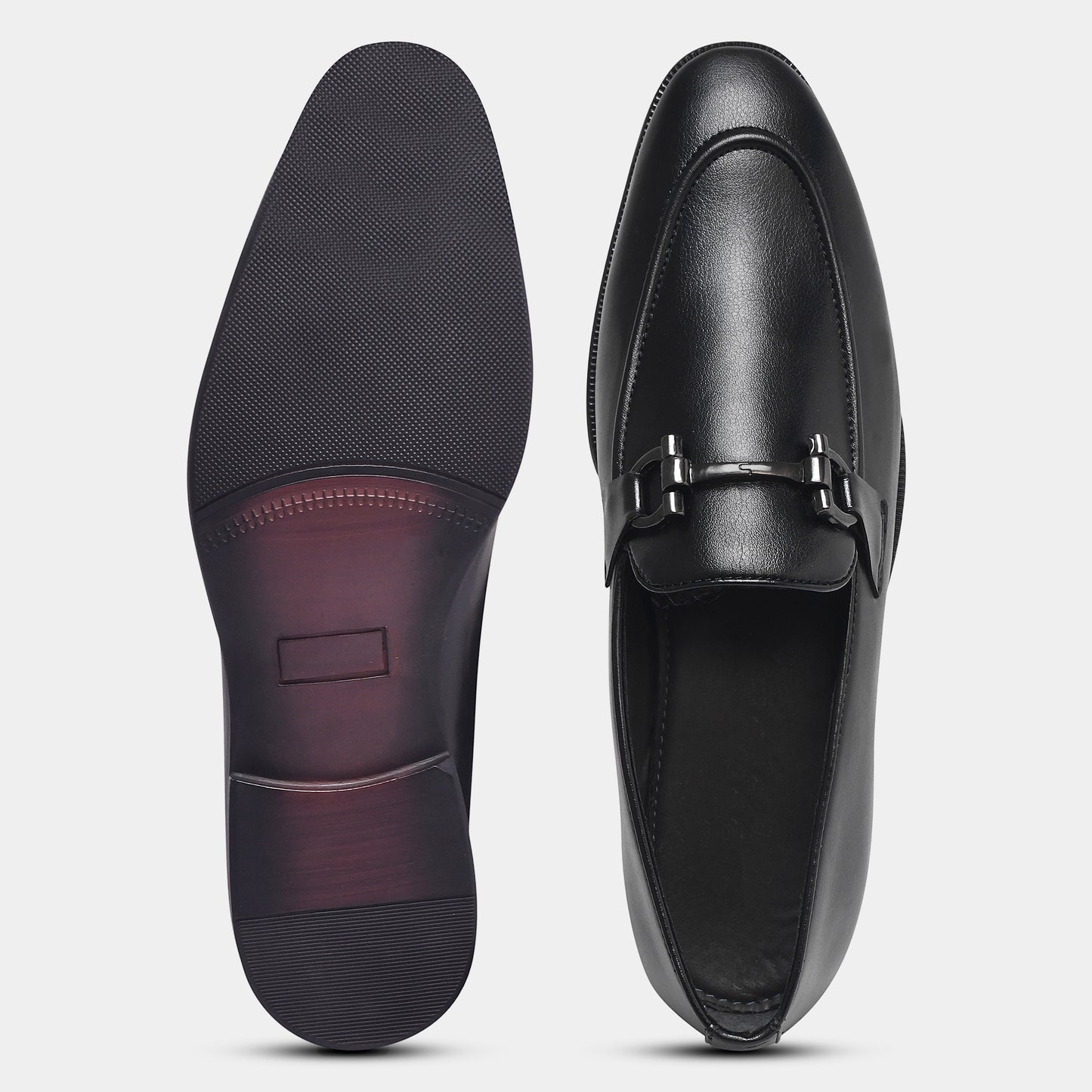 WAVEWALKER ONYX Classic Dress Black Penny Loafers For Men