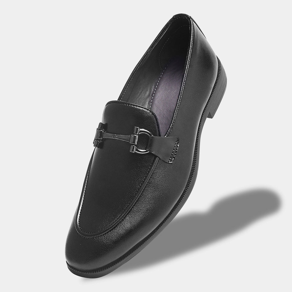 WAVEWALKER ONYX Classic Dress Black Penny Loafers For Men