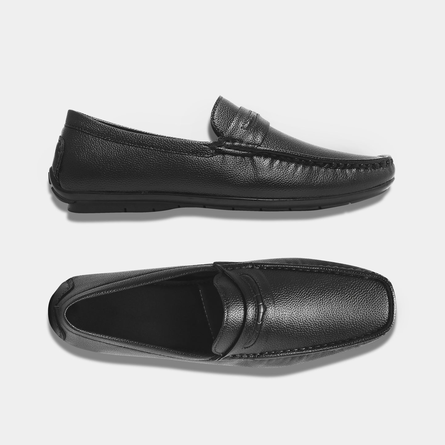 WAVEWALKER TITAN Classic Dress Black Penny Loafers For Men