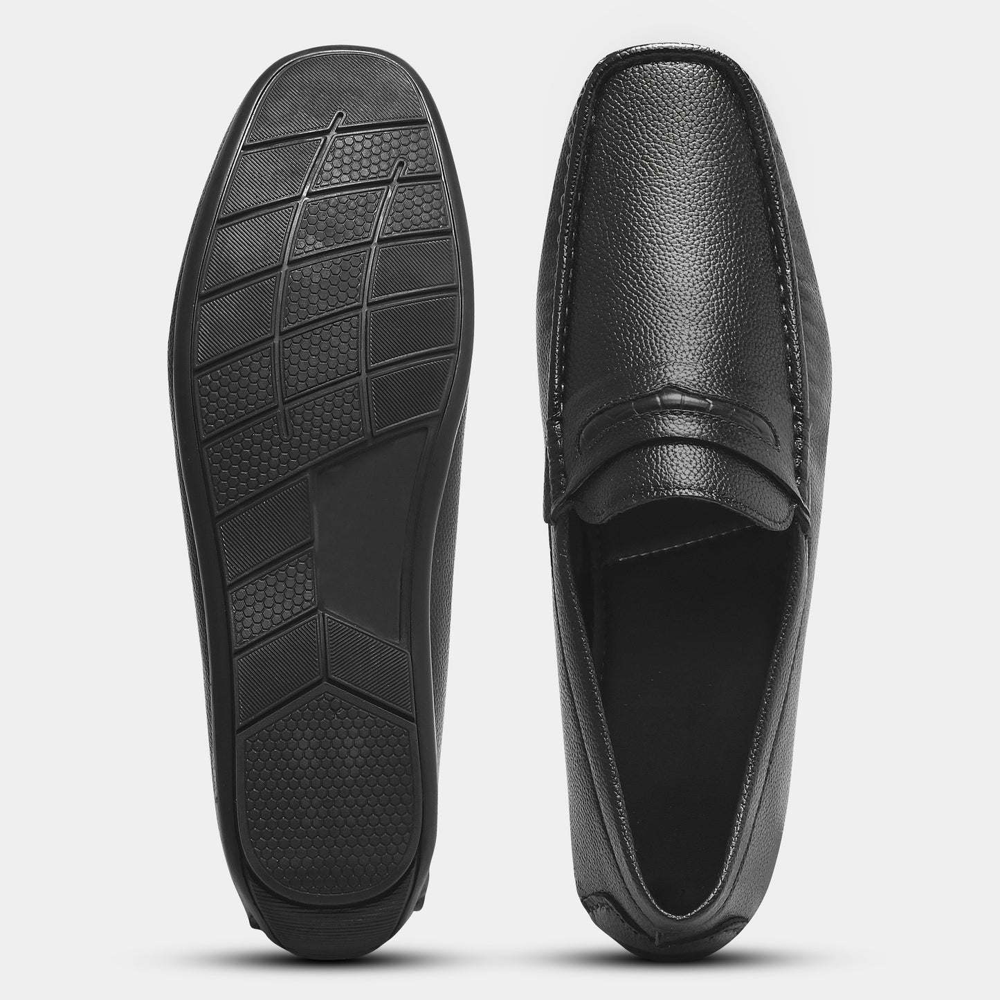 WAVEWALKER TITAN Classic Dress Black Penny Loafers For Men