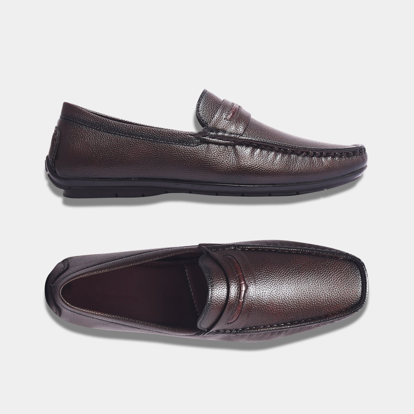 WAVEWALKER TITAN Classic Dress Black Penny Loafers For Men