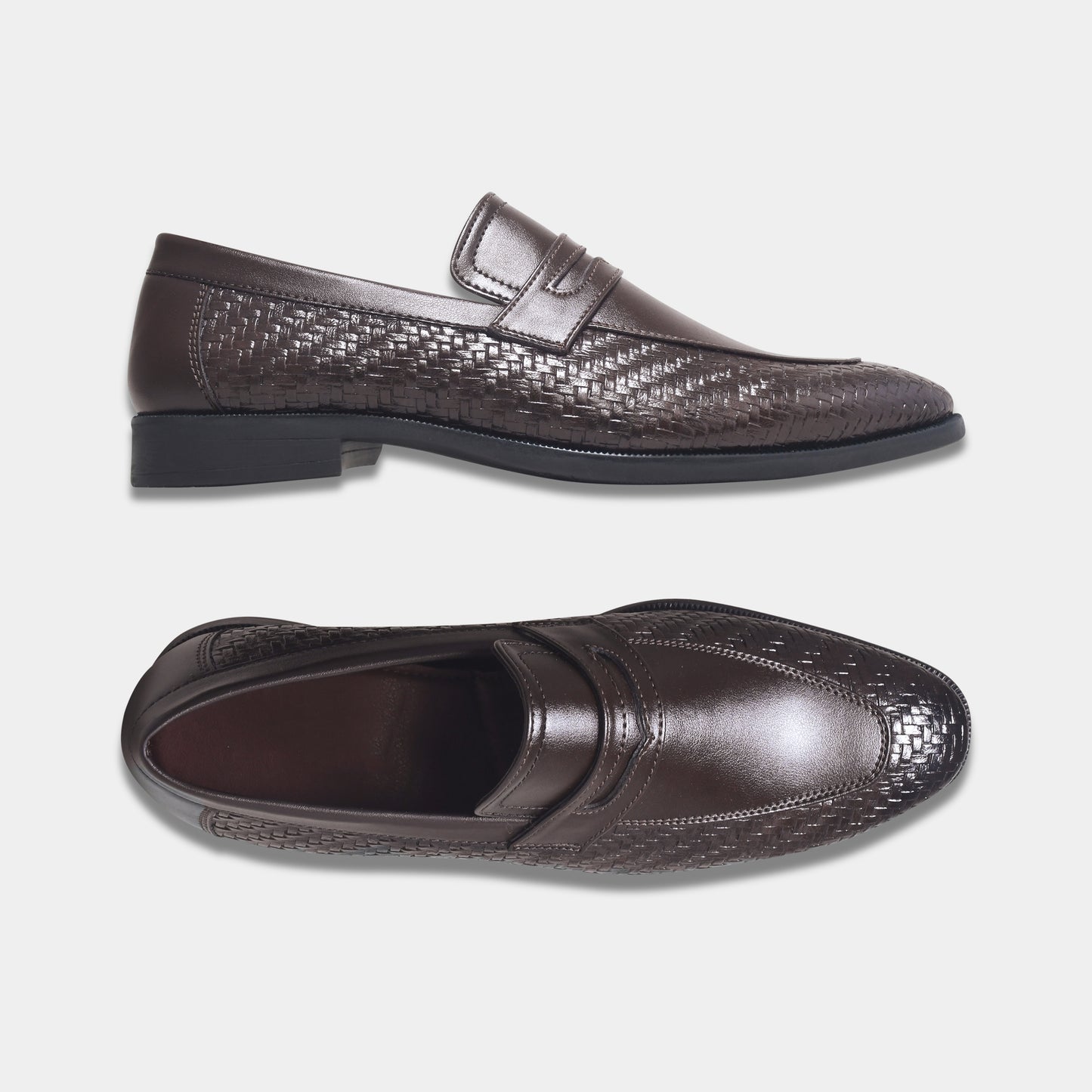 WAVEWALKER VANGUARD Handcrafted Woven Penny Loafers For Men